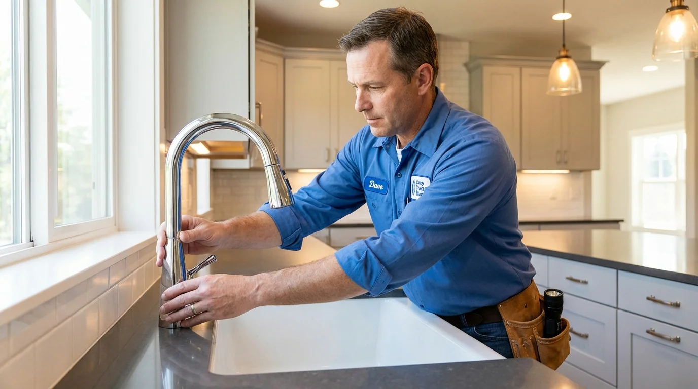 Kitchen faucet installation by Johns Plumbing LLC in Tornado